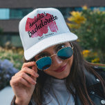Rosa Glitter Bachelorette Bridesmaid Script Trendi Keps<br><div class="desc">Anpassa hatten med bridens namn,  år och bruden namn. shock rosa återställer y2k-trenden.</div>