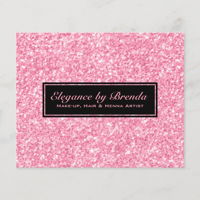 Rosa Glitter Black Geometric Shapes Flygblad (Framsidan)