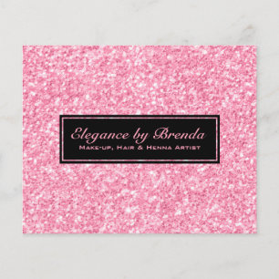 Rosa Glitter Black Geometric Shapes Flygblad