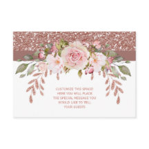 Rosa Glitter Blommigt