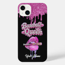 Rosa Glitter Boss Babe Drottning Anpassad Telefonf
