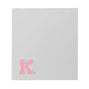 ROSA GLITTER BREV K ANTECKNINGSBLOCK