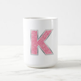 ROSA GLITTER BREV K KAFFEMUGG