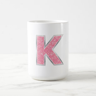 ROSA GLITTER BREV K KAFFEMUGG