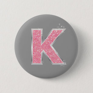 ROSA GLITTER BREV K KNAPP