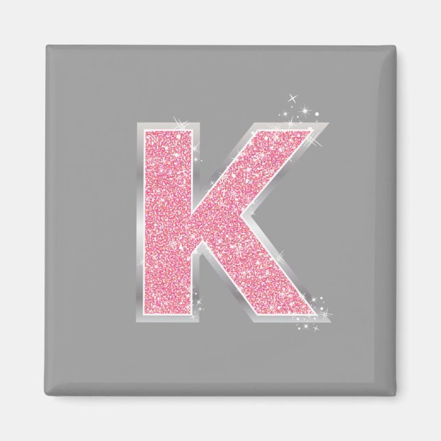 ROSA GLITTER BREV K MAGNET (Framsidan)