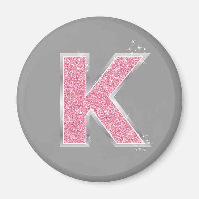 ROSA GLITTER BREV K MAGNET (Framsidan)