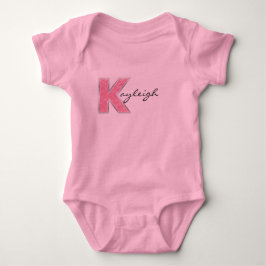 ROSA GLITTER BREV K T-SHIRT