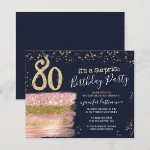 Rosa Glitter Cake Surprise Birthday Papprare Lakan
