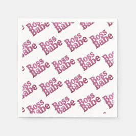 Rosa Glitter Chef Babe Pappersservett