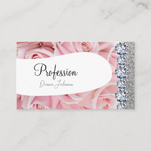 Rosa Glitter Chic Guld Artist Ro Guld Business C Visitkort