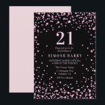 Rosa Glitter Confetti 21:a födelsedag Party Inbjud Inbjudningar<br><div class="desc">Rosa Glitter Confetti 21:a födelsedagen Party Inbjudan Se matchningssamling i Niche och Nest Store</div>