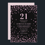 Rosa Glitter Confetti 21:a födelsedag Party Inbjud Inbjudningar<br><div class="desc">Rosa Glitter Confetti 21:a födelsedagen Party Inbjudan Se matchningssamling i Niche och Nest Store</div>