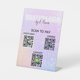 Rosa Glitter Contactless QR Code Scan för att Beta