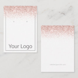 Rosa Glitter Ditt Visning-kort för Logotypens Visitkort