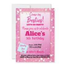 Rosa Glitter Doll Thed Birthday