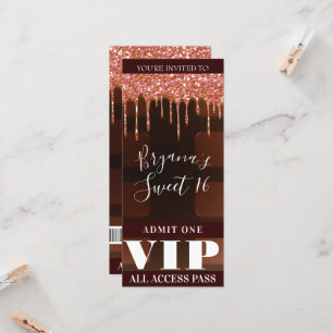 Rosa Glitter Drip Choklad Godis Bar Party VIP