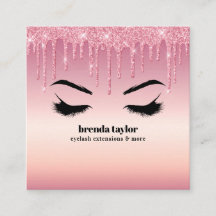 Rosa Glitter Dripps Eyelash Browbar-professionell