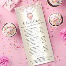 Rosa Glitter Drives Chocolate Dessert Guld Menu