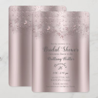 Rosa Glitter Fladdrande Fjäril Bröllopsdusch