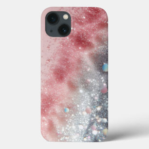 Rosa Glitter Fodral med Gnistra/iPhone 13