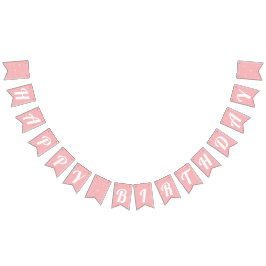 Rosa Glitter Girl Girl Birthday Vimplar