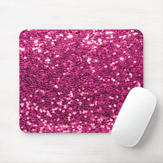 Rosa Glitter Girly Modern Gnistra Bling Office Musmatta (Med mus)