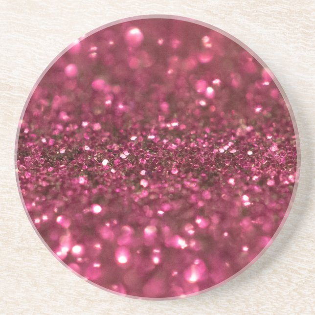Rosa Glitter Girly Trendig Texure Modern Shock ros Underlägg (Framsidan)