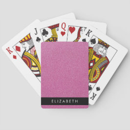 Rosa Glitter, Glitter, bakgrund, ditt namn Casinokort