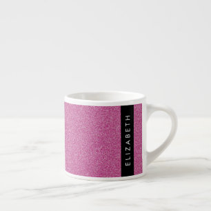 Rosa Glitter, Glitter, bakgrund, ditt namn Espressomugg