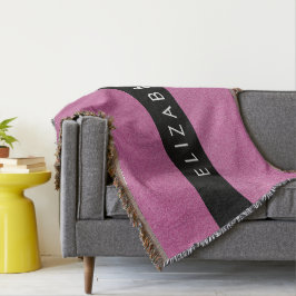 Rosa Glitter, Glitter, bakgrund, ditt namn Filt