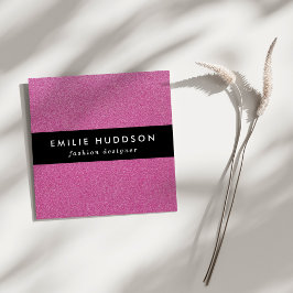 Rosa Glitter, Gnistra, Glitter Fyrkantigt Visitkort