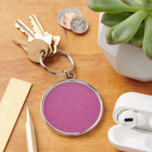 Rosa Glitter, Gnistra, Glitter Rund Silverfärgad Nyckelring