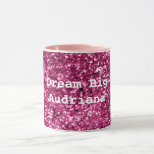 Rosa Glitter Gnistra Mugg