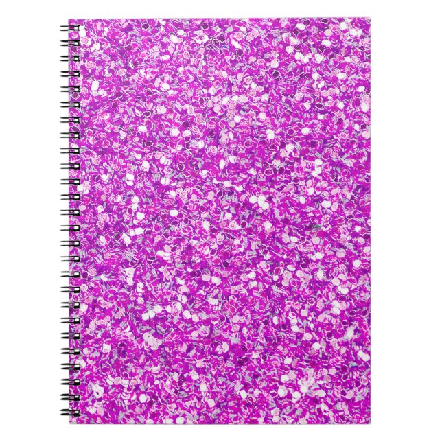 Rosa Glitter Gnistrande Anteckningsbok (Framsidan)