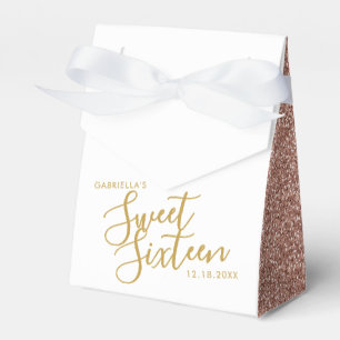 Rosa Glitter Guld, minimalistsvensk 16 Anpassnings Presentaskar