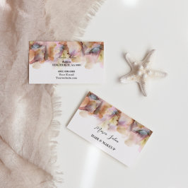 Rosa glitter guld orange, vattenfärgsfärgat Affärs Visitkort