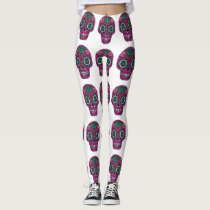 rosa glitter-halspulver leggings