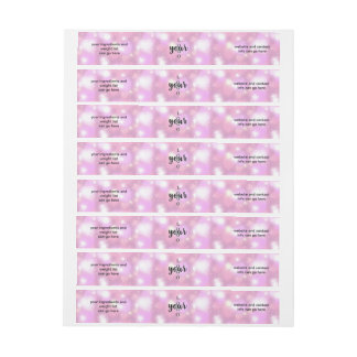 Rosa Glitter Hearts Wrap Around Soap Pub etikett