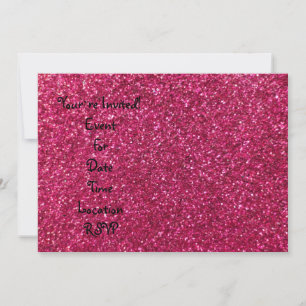 Rosa glitter inbjudningar