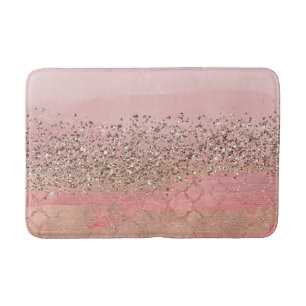 Rosa Glitter Indisk Morisk Prinsessa Glam Badrumsmatta