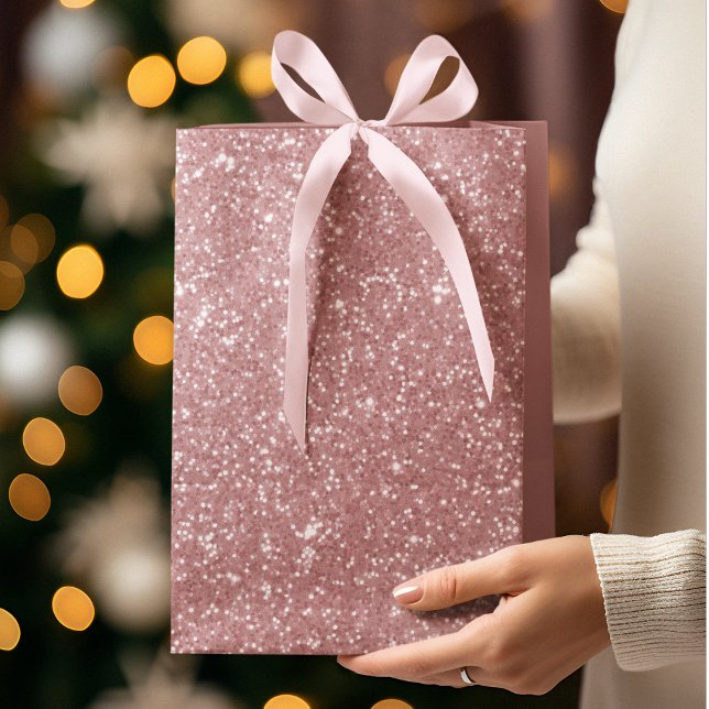 Rosa glitter julklappspåse (Skapare uppladdad)