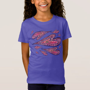 Rosa Glitter Kärlek Hearts Art Custom TShirts