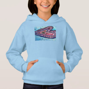 Rosa Glitter Kärlek Hearts Art Hoodie Sweatshirt T Shirt
