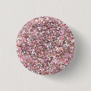 Rosa glitter knäppas knapp