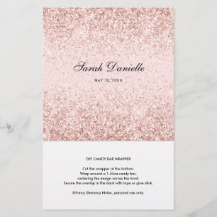  Rosa Glitter Konfetti Candy Pub Wrapper