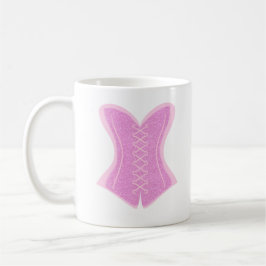 Rosa glitter-korsett fantasy-mugg kaffemugg