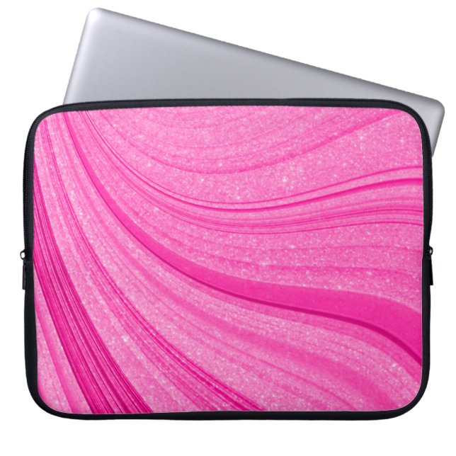 Rosa glitter laptop fodral (Framsidan)