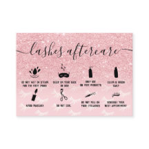 Rosa Glitter lash after care illustrations