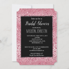 Rosa Glitter Leopard Ombre Inbjudningar